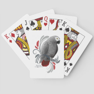 African Grey Poker Cards
