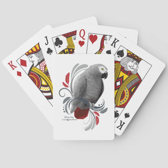 African Grey Poker Cards (Back)
