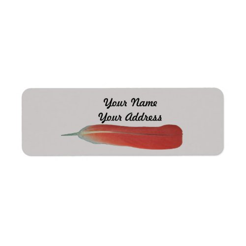 African Grey Red Feather Return Address Labels