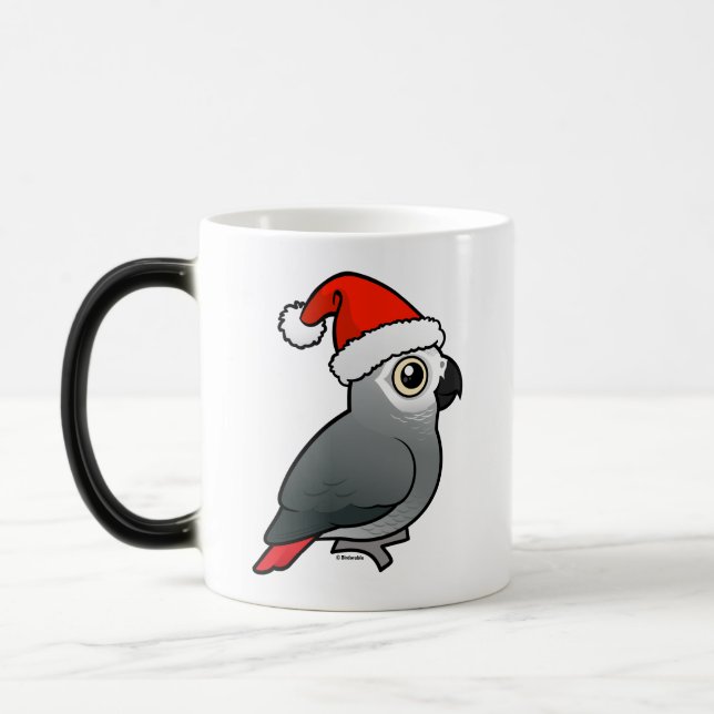 African Grey Santa Color Morph Mug (Left)