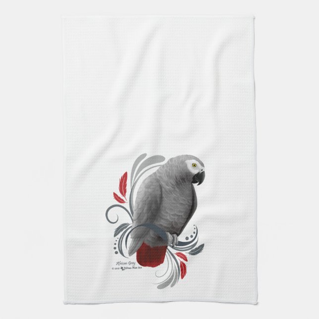 African Grey Towel (Vertical)