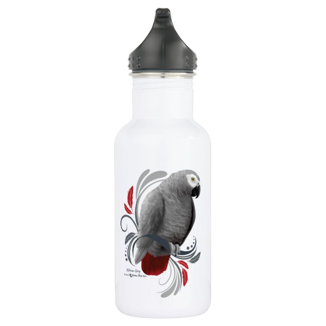 African Grey Water Bottle (Right)