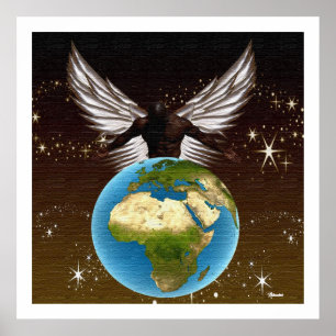 African Guardian Angel Poster