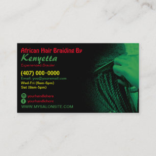 African Hair Braiding Business Card Template