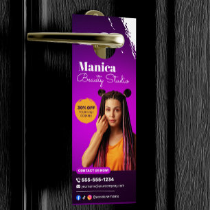 African Hair Braids Beauty Salon Nail Makeup Door Hanger