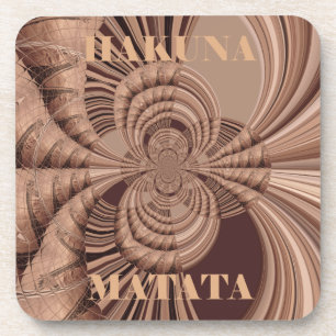 African Hakuna Matata Fractal Art Print/Graphic Beverage Coaster