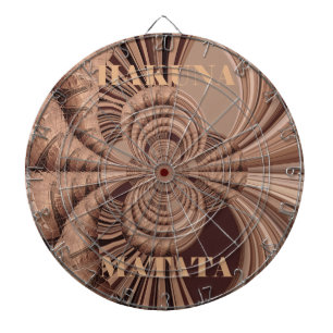 African Hakuna Matata Fractal Art Print/Graphic Dart Board
