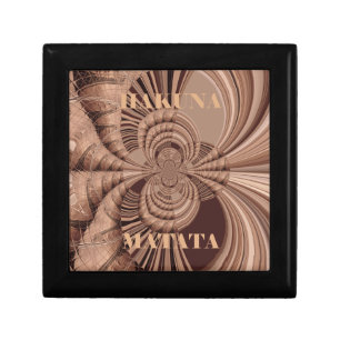 African Hakuna Matata Fractal Art Print/Graphic Keepsake Box