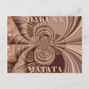 African Hakuna Matata Fractal Art Print/Graphic Postcard
