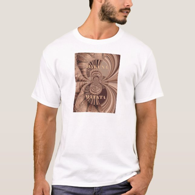 African Hakuna Matata Fractal Art Print/Graphic T-Shirt (Front)