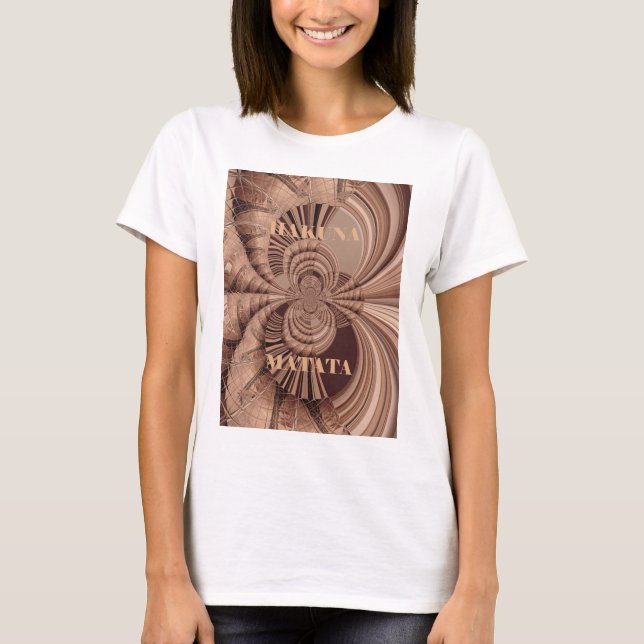 African Hakuna Matata Fractal Art Print/Graphic T-Shirt (Front)