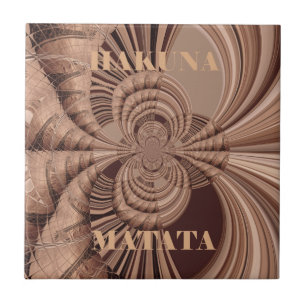 African Hakuna Matata Fractal Art Print/Graphic Tile