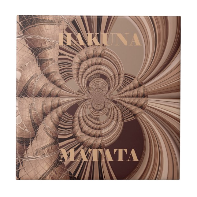 African Hakuna Matata Fractal Art Print/Graphic Tile (Front)