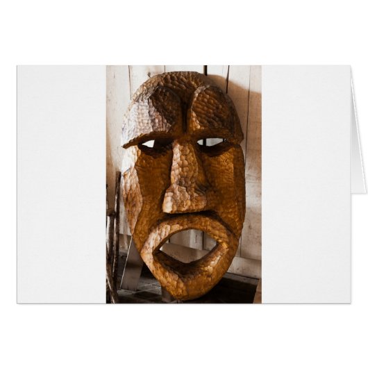 African Hand Carved Mask (Front Horizontal)