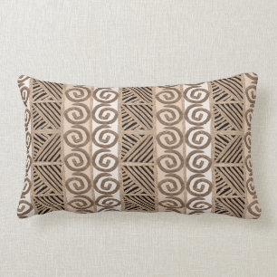 african hand-drawn ethnic pattern lumbar pillow