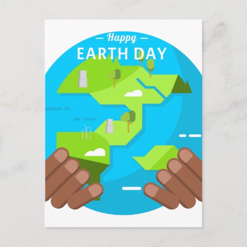 african happy Earth Day Postcard