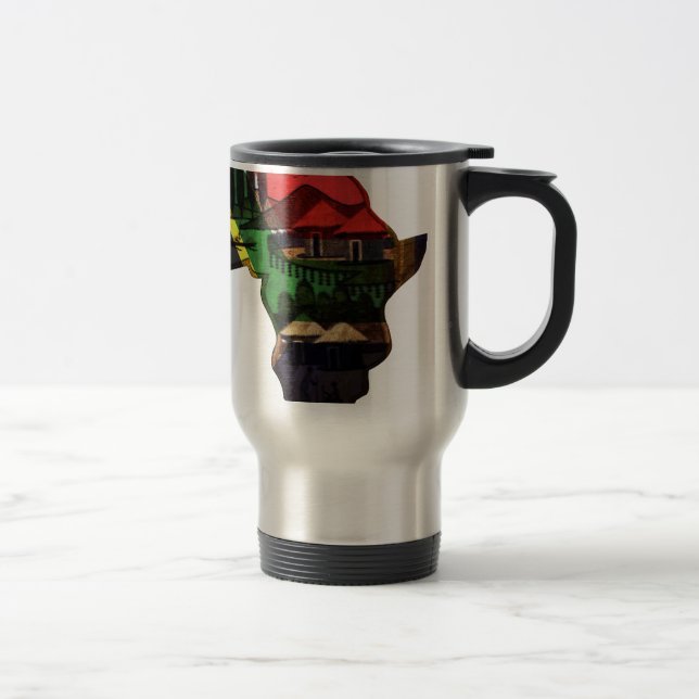 African Heritage Art - A Cultural Fusion Travel Mug (Right)
