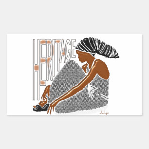 AFRICAN Heritage Rectangular Sticker