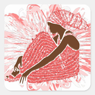 AFRICAN Heritage Square Sticker