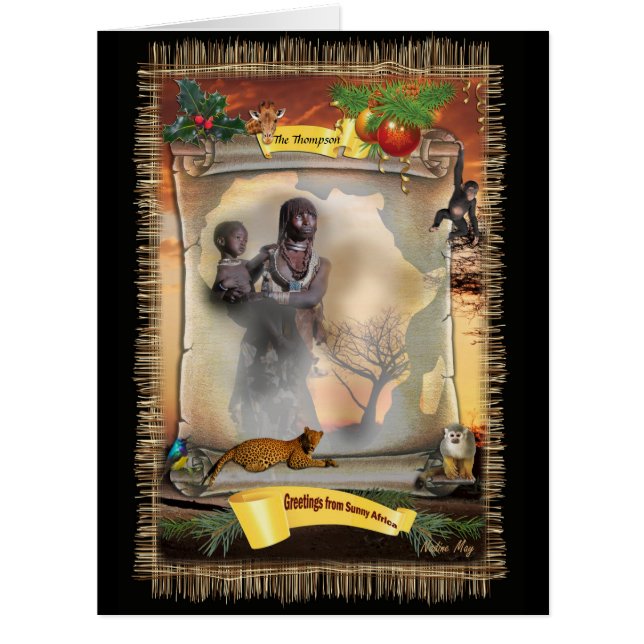 African Holiday Greetings Cards (Front)