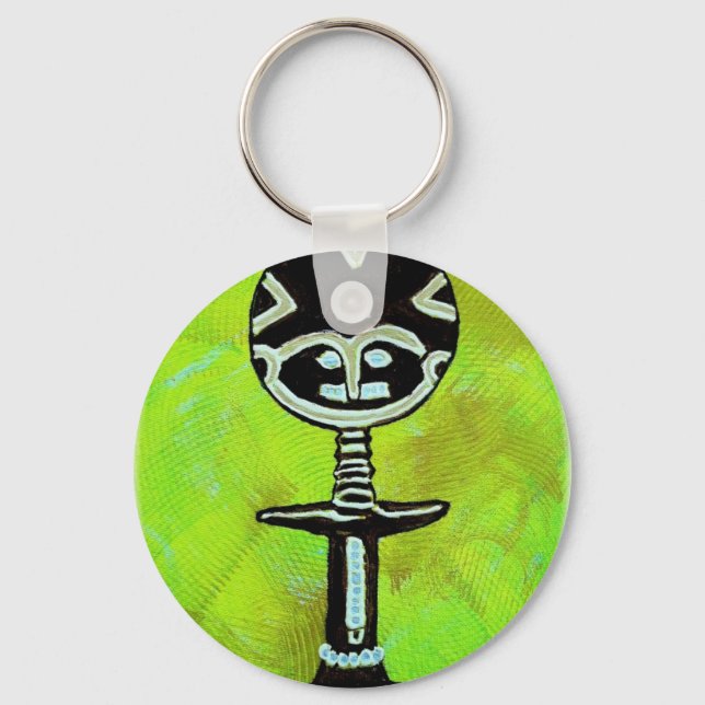 African icon: Akuaba (Ghana) Keychain (Front)