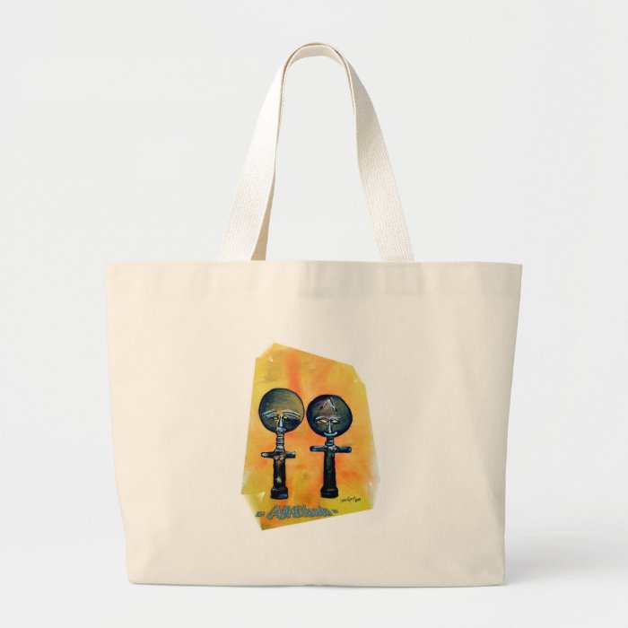 African icon Akuaba (Ghana) Tote Bags