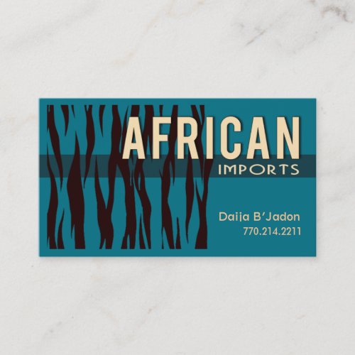 African Imports I _ Afrocentric African American Business Card