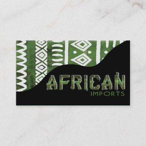 African Imports II _ Afrocentric Kenyan mud cloth Business Card