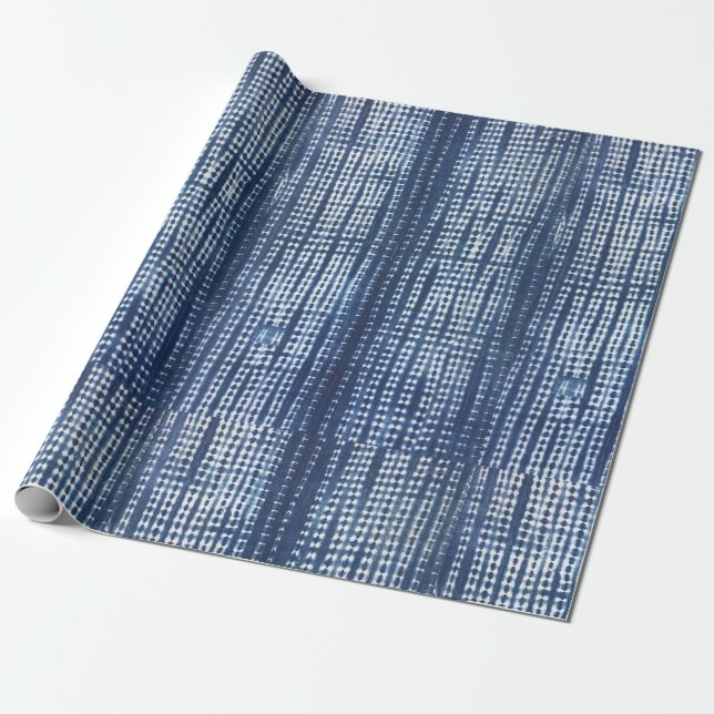African Indigo Mudcloth Wrapping Paper (Unrolled)