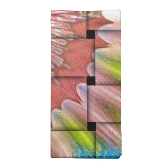 African-Inspired Art Print– Geometric Woven Design Cloth Napkin (Folded)