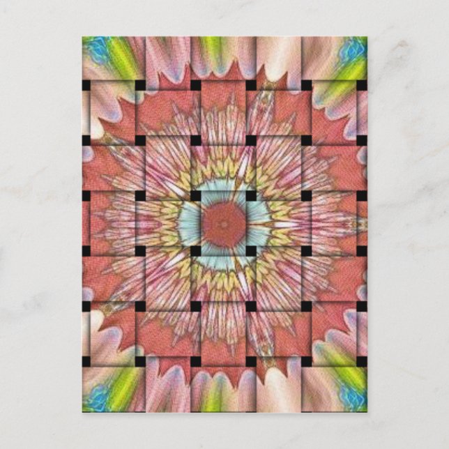 African-Inspired Art Print– Geometric Woven Design Postcard (Front)