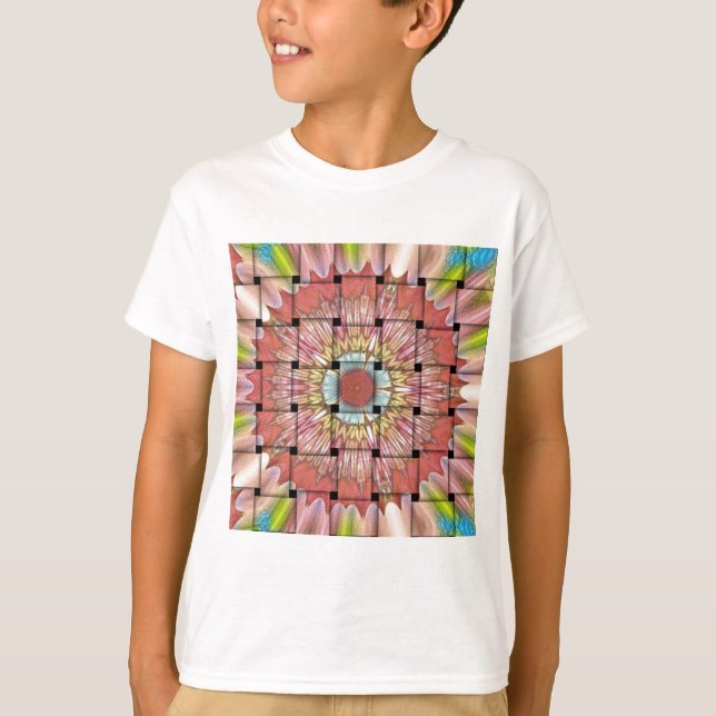 African-Inspired Art Print– Geometric Woven Design T-Shirt (Front)