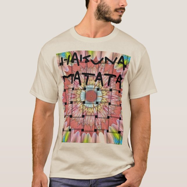 African-Inspired Art Print– Geometric Woven Design T-Shirt (Front)