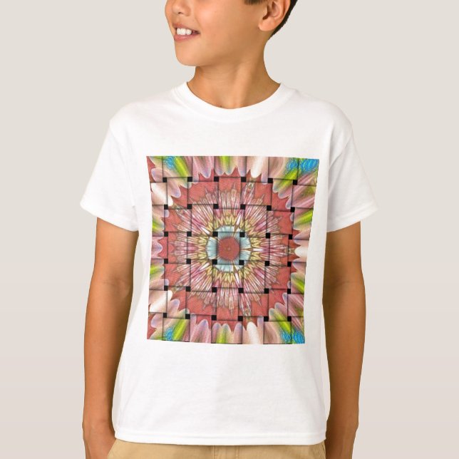African-Inspired Art Print– Geometric Woven Design T-Shirt (Front)