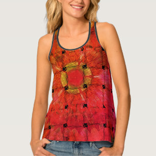 African-Inspired Art Print– Geometric Woven Design Tank Top