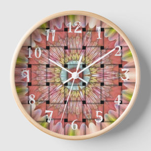 African-Inspired Art Print– Geometric Woven Design Wall Clock