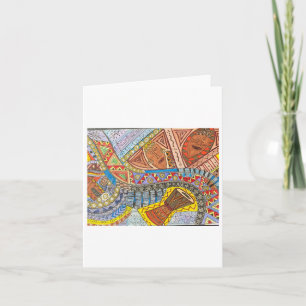 African-inspired colorful design card