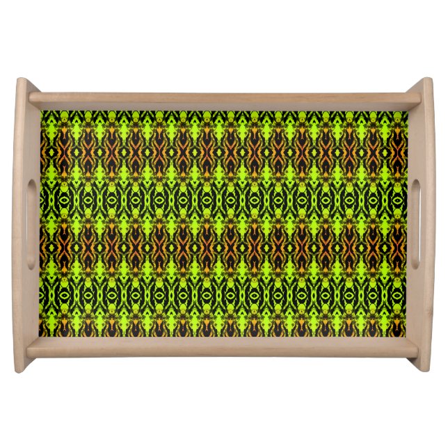 African Inspired Geometric Serving Tray (Front)