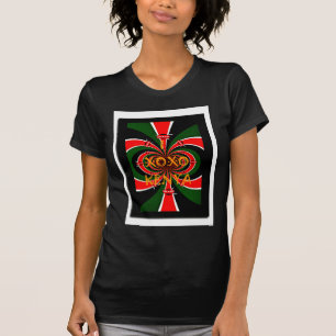 African-Inspired Kenya Flag Abstract Art T-Shirt