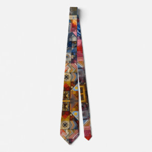 African Inspired Patchwork Ethnic Hippie Design Neck Tie