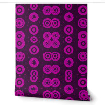 African-Inspired Purple Solar Burst Pattern 