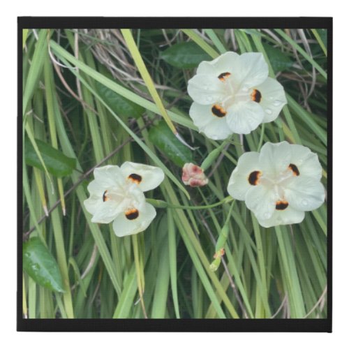 African Iris Faux Canvas Print