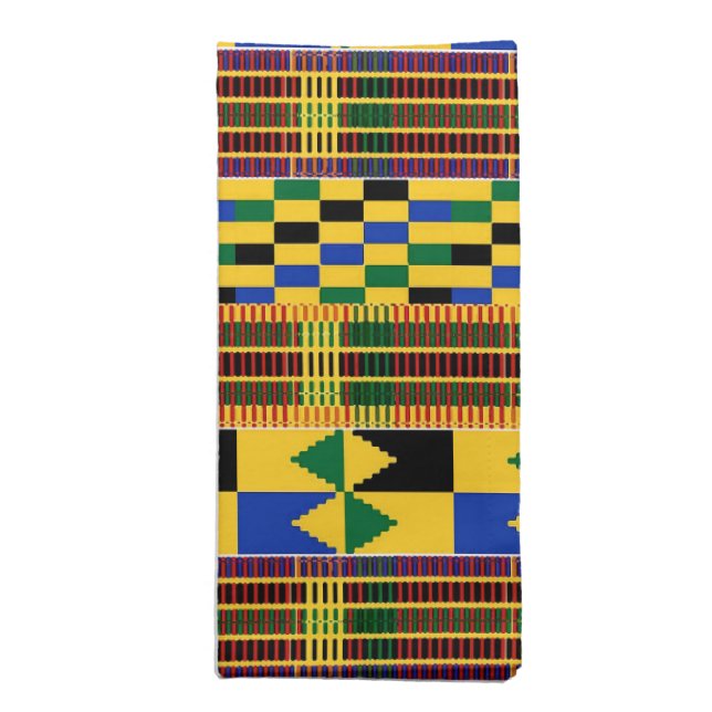 African Kenta Cloth Print Napkin (Folded)