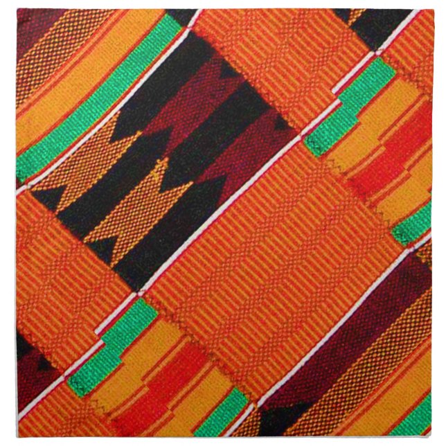 African Kenta Cloth Print Napkin (Front)