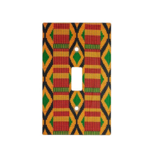 African Kente Cloth Design Light Switch Cover