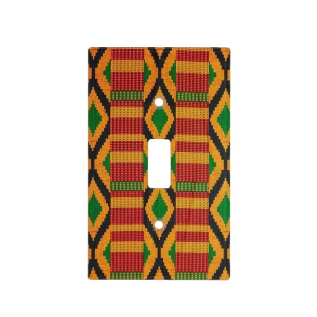 African Kente Cloth Design Light Switch Cover