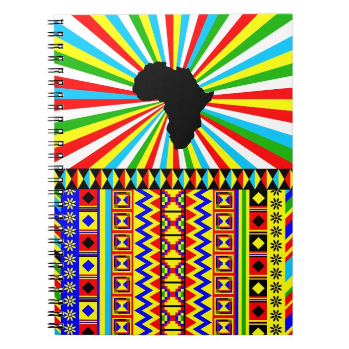 African Kente Cloth Tribal Print Pattern Colorful Notebook Zazzle Com