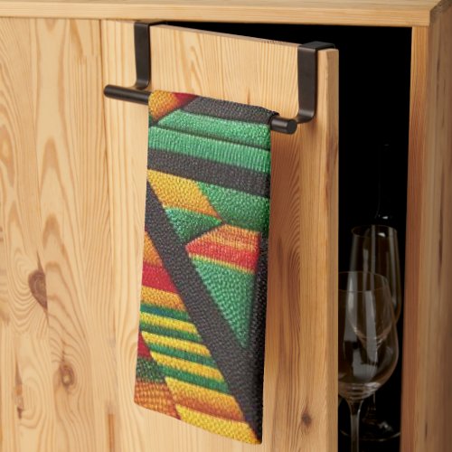 African Kente Look Kitchen Towel