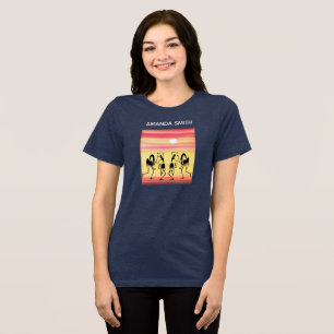 African, Kenyan Cute Sunset holiday Break Dance Tri-Blend Shirt