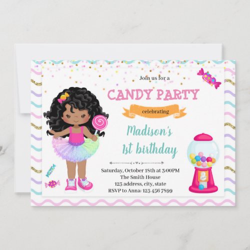 African kid candyland invitation